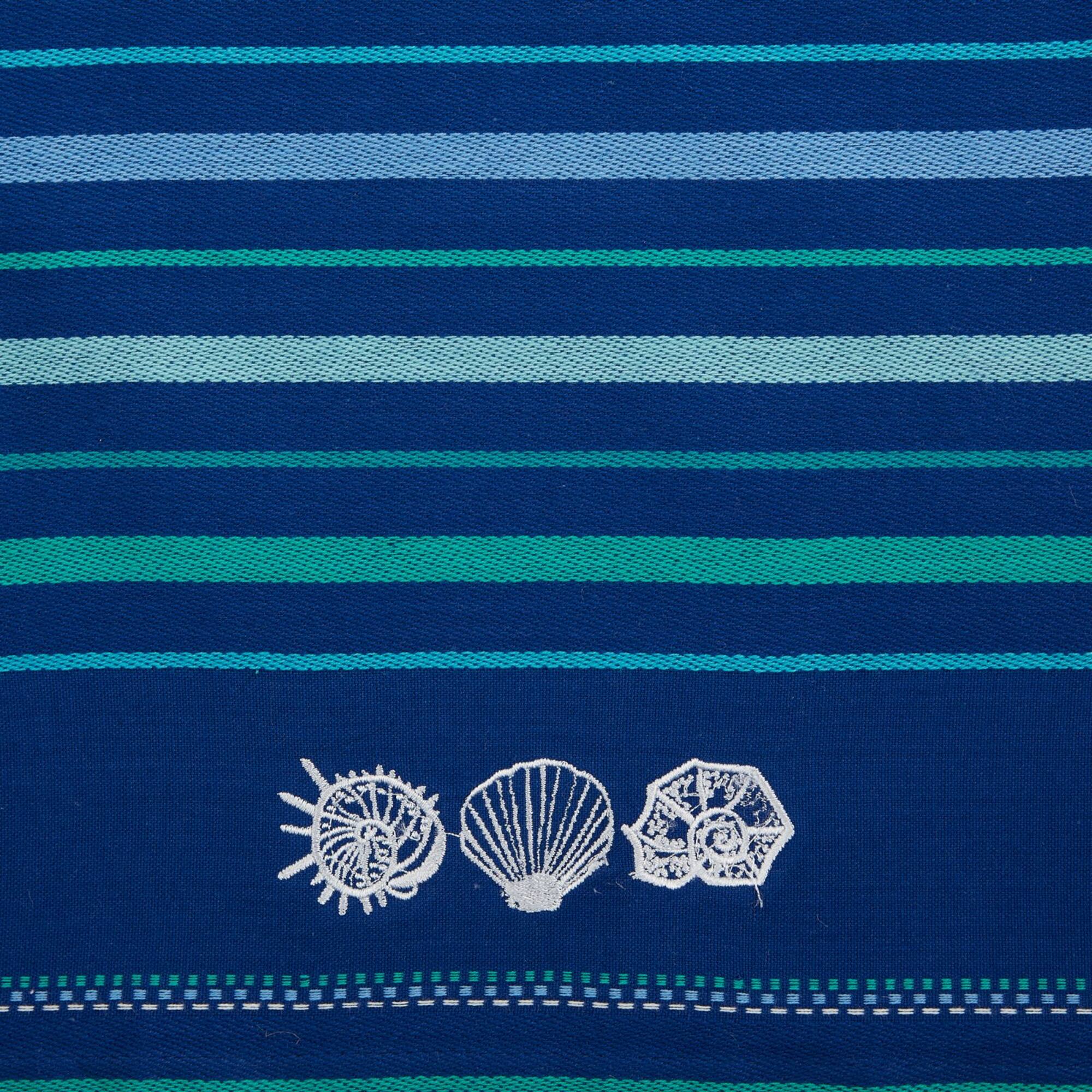 DII® Embroidered Blue Sea Dishtowel Set